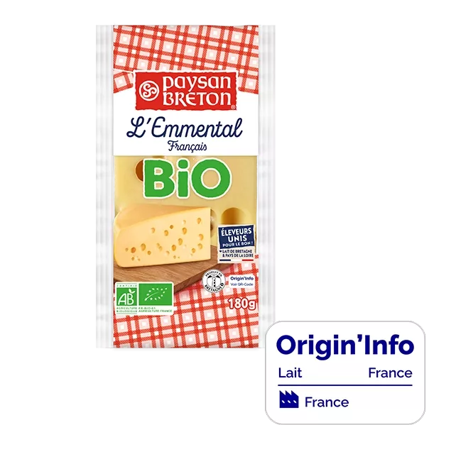 L'Emmental en Portion BIO Paysan Breton