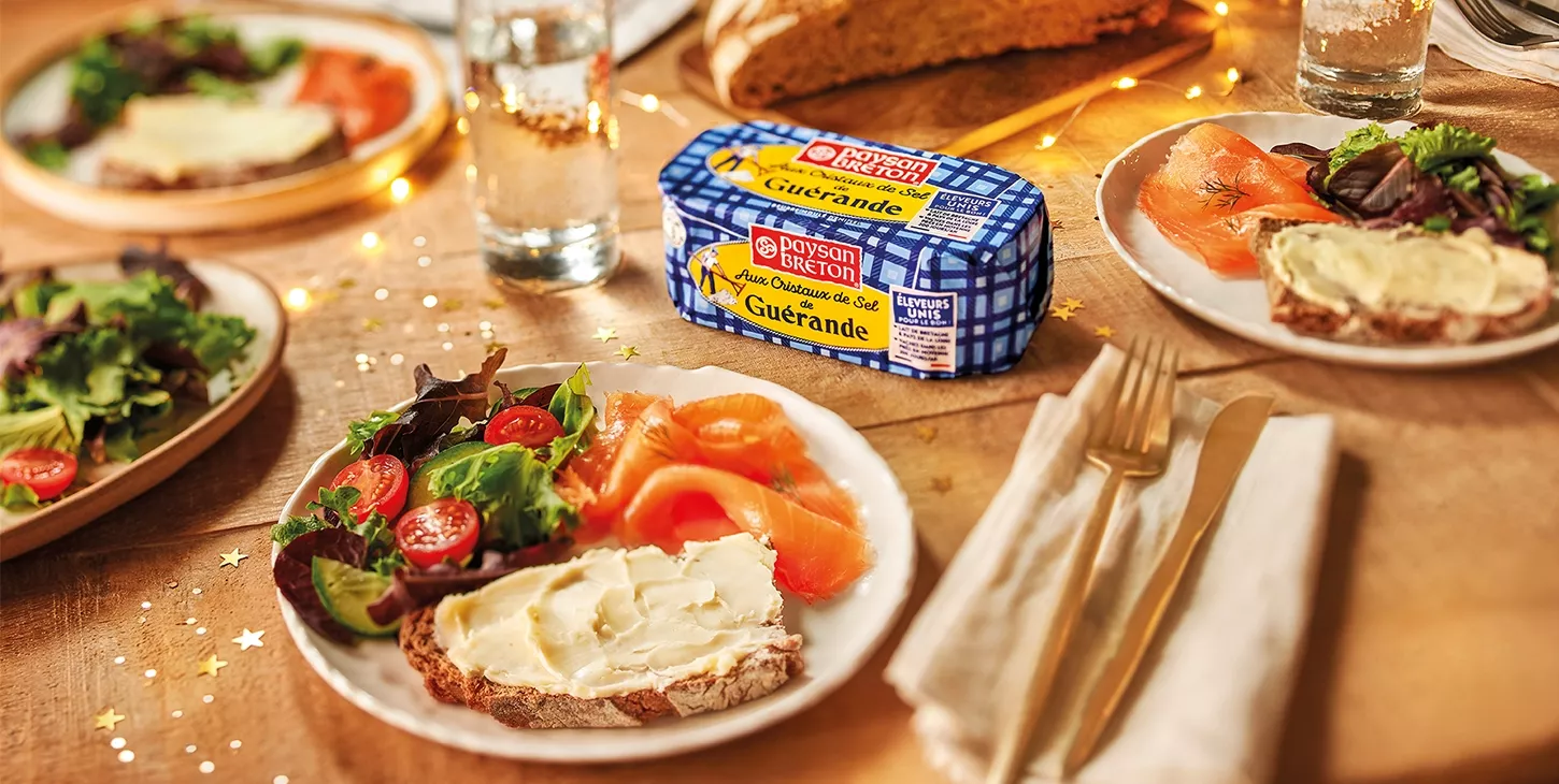 table noël beurre moulé sel de guérande paysan breton
