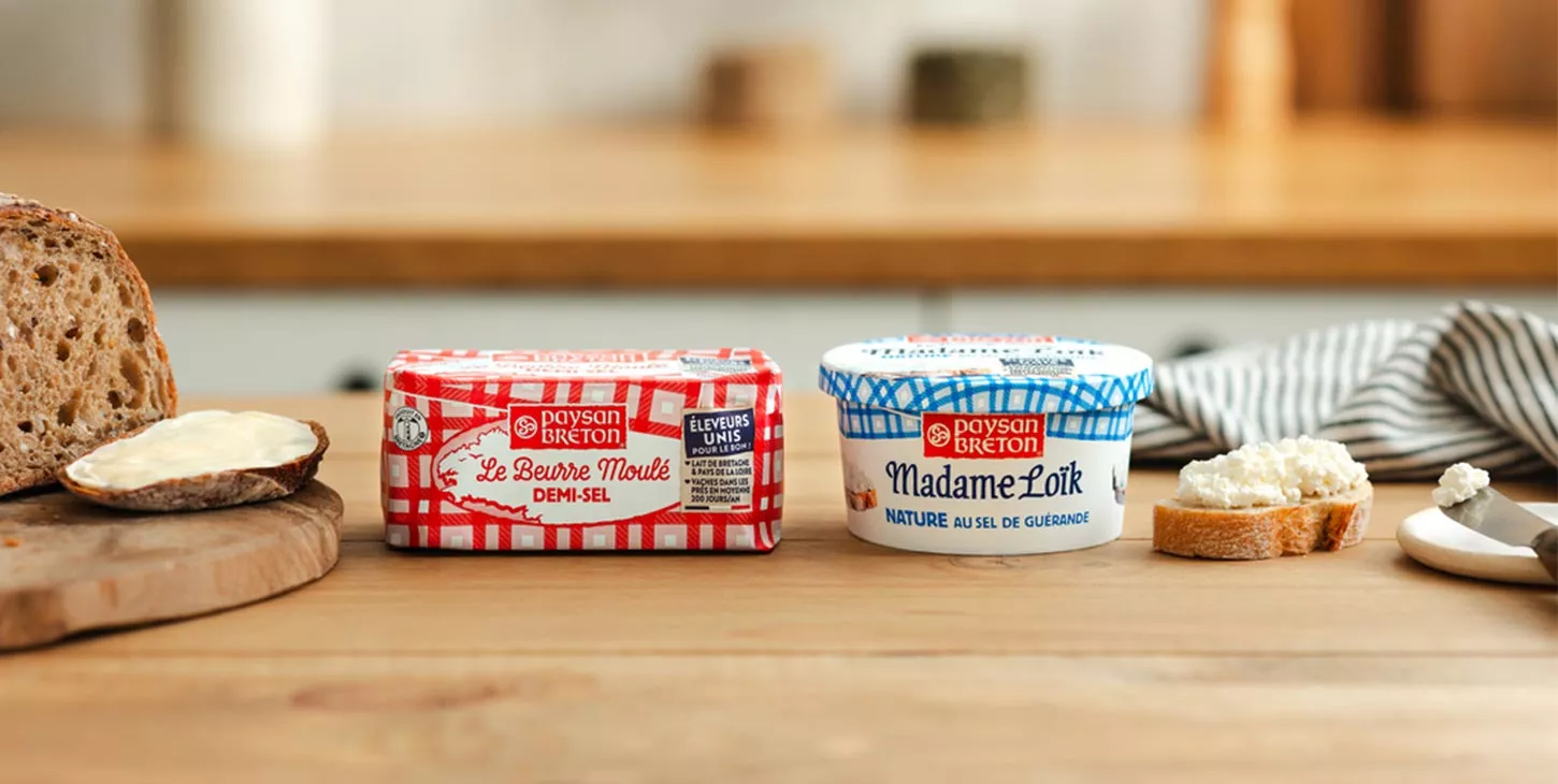 beurre moulé et fromage fouetté madame loik paysan breton