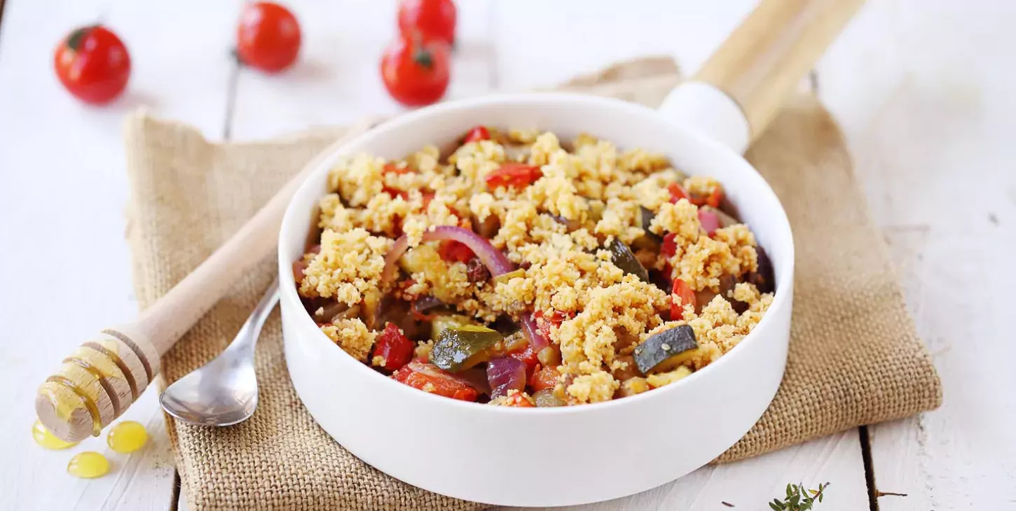 Recette Crumble de ratatouille beurre Paysan Breton