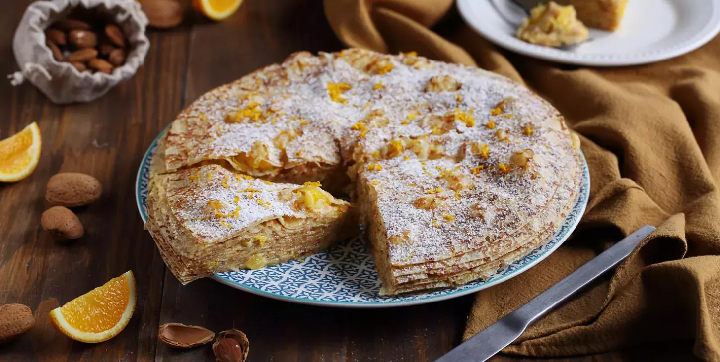 Gâteau de crêpes façon galette des rois