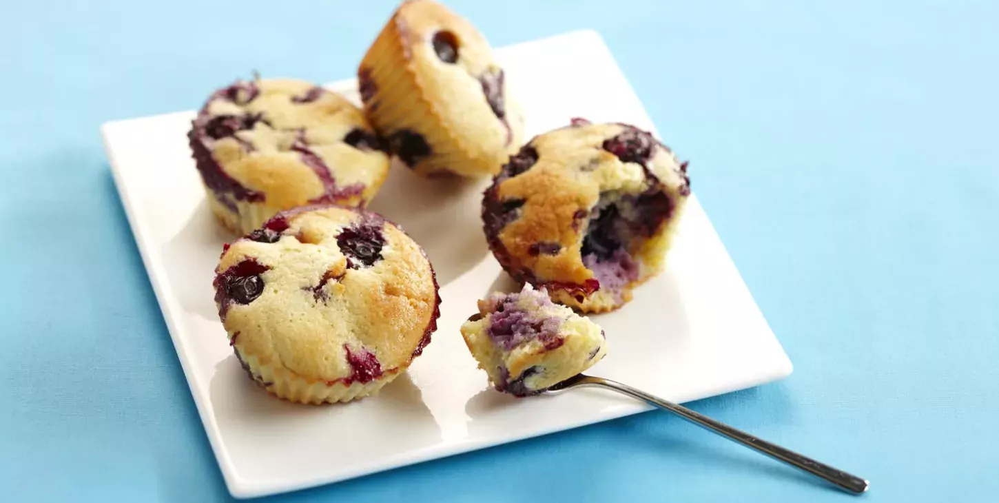 Petits gâteaux fondants aux myrtilles