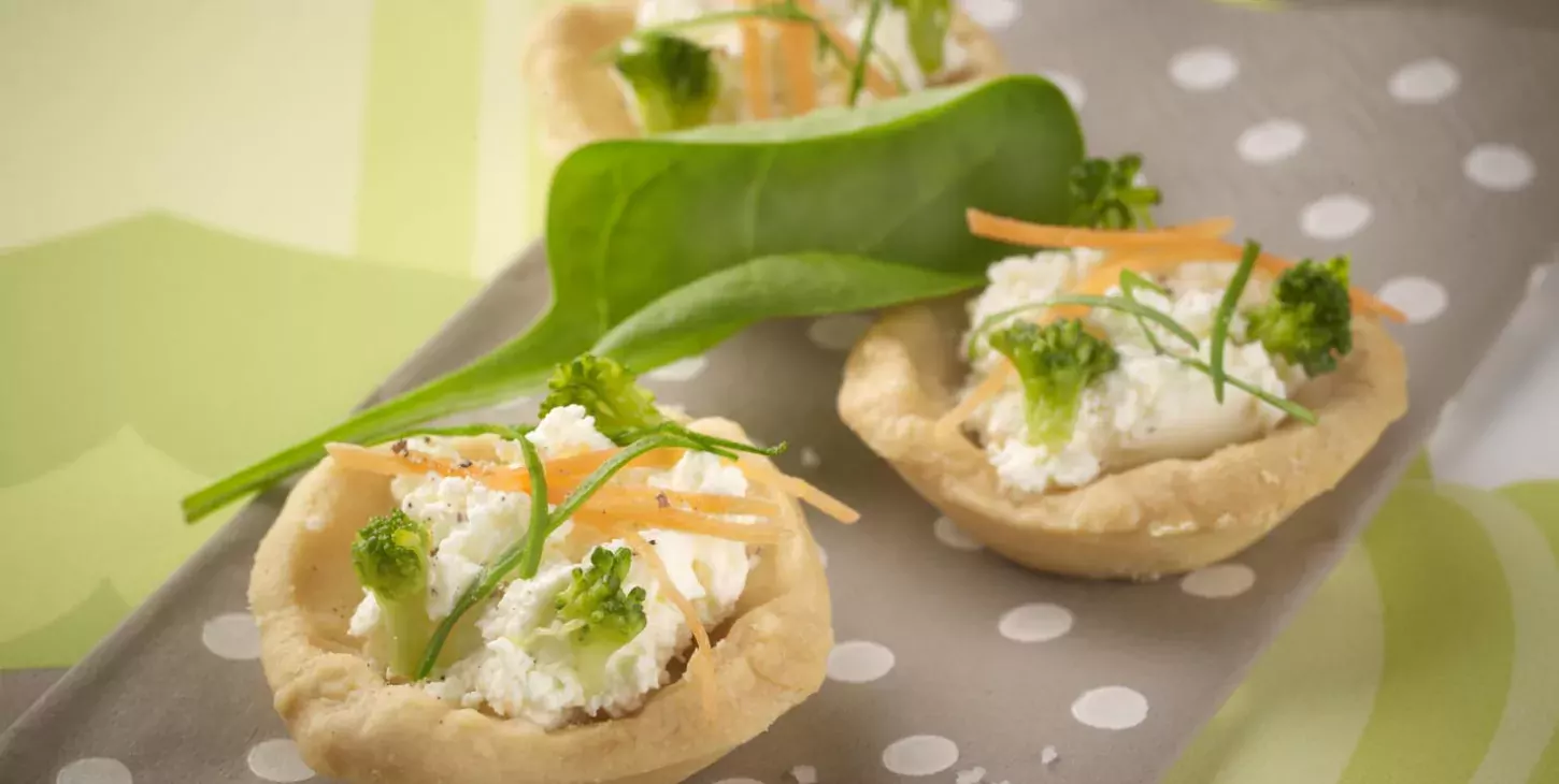 Tartelettes aux légumes et Fromage Fouetté