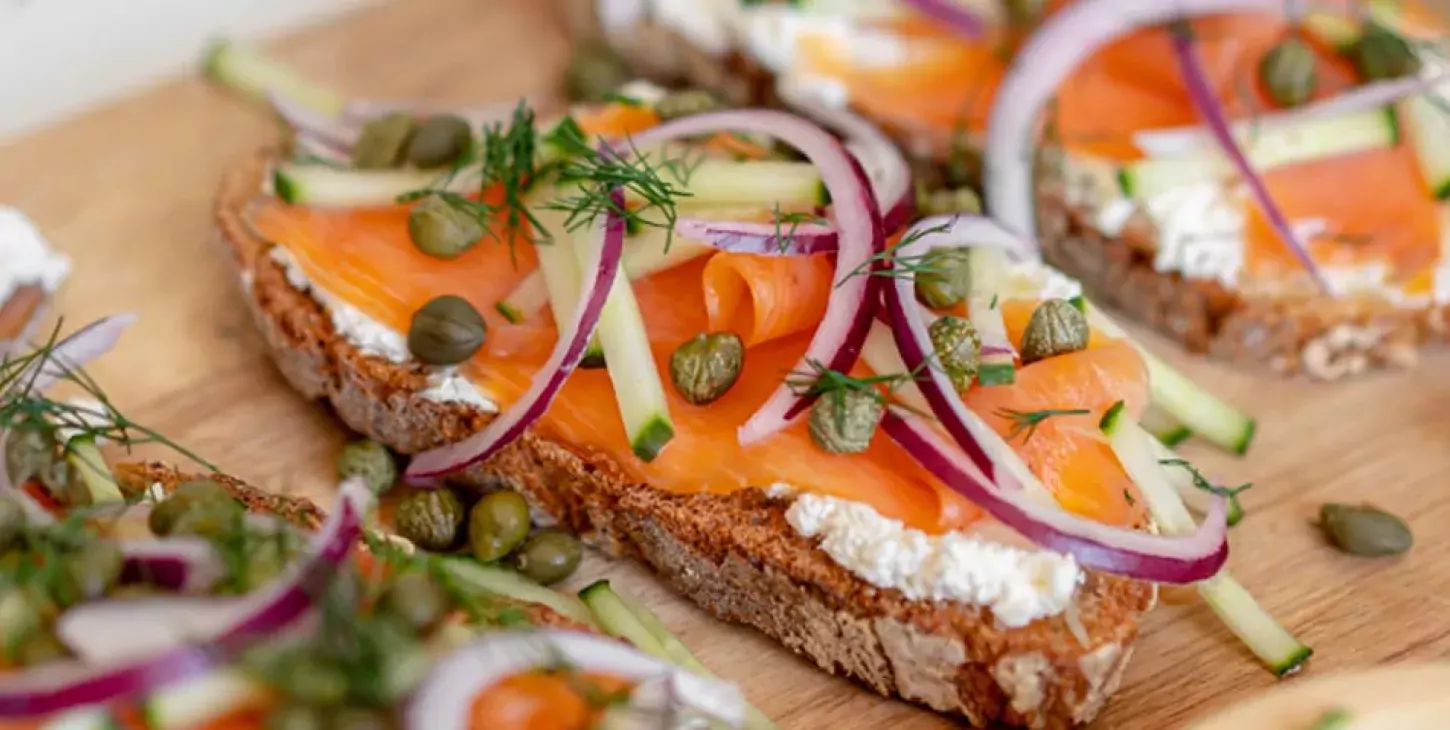 Tartine Fromage Fouetté et truite fumée