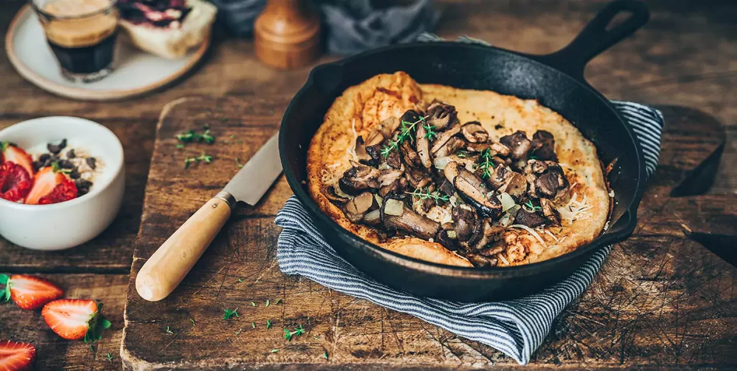 Dutch baby pancakes aux champignons