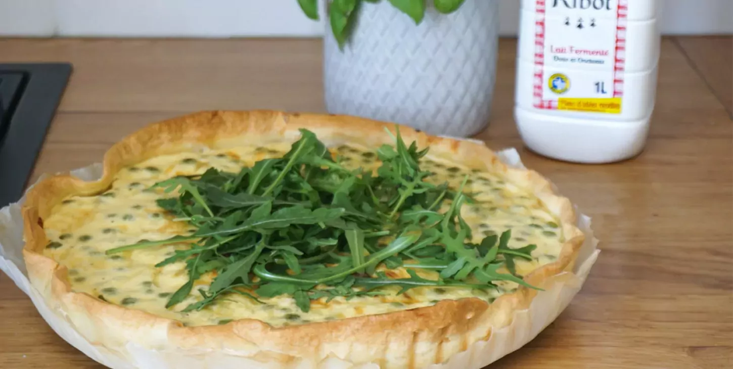 Quiche aux petits pois et Lait Ribot