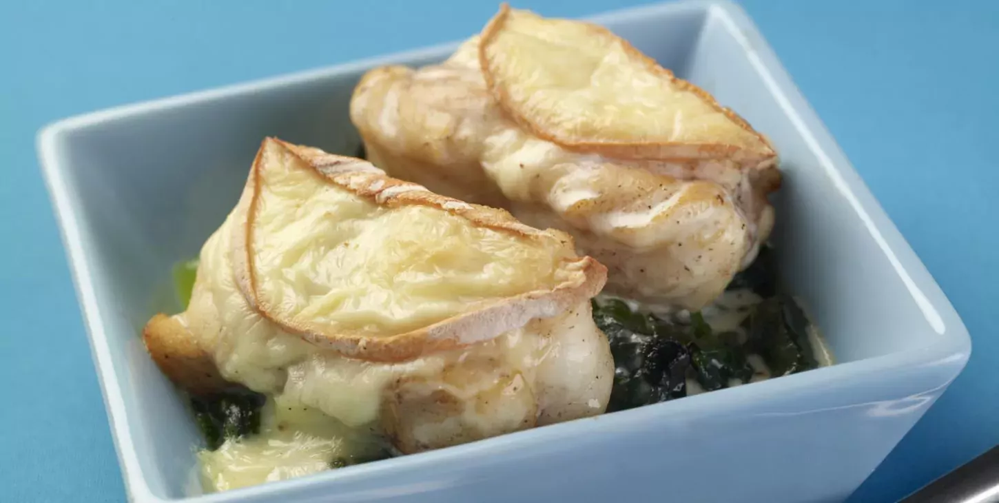 Médaillons de lotte gratinés au fromage La Baguette