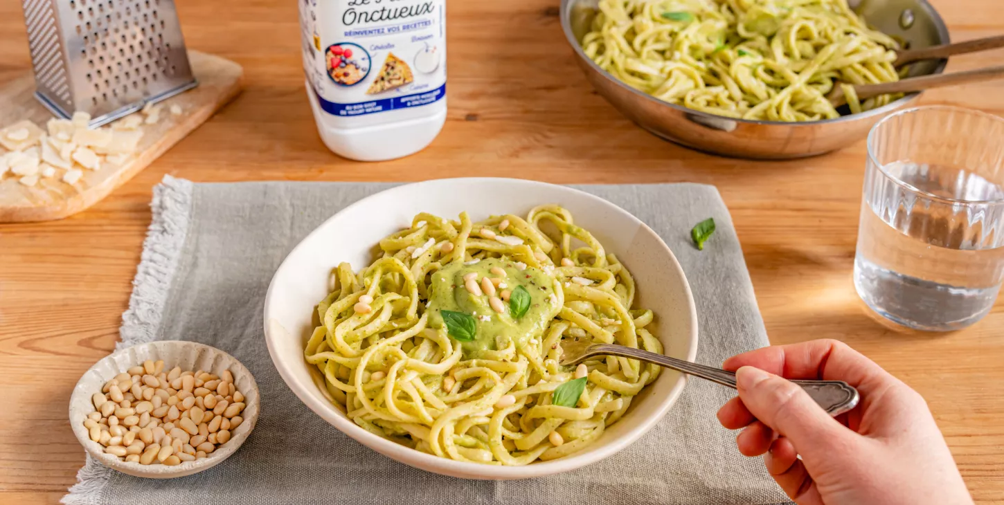 Linguines à la crème de courgettes plaisir onctueux paysan breton