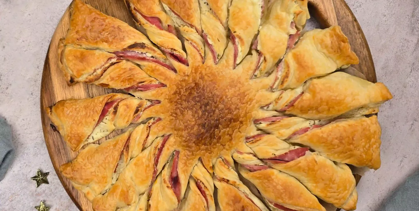 Feuilleté soleil au jambon et Madame Loïk