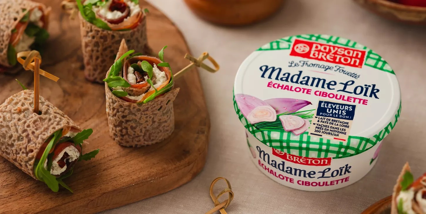 Wraps au jambon et au fromage fouetté Madame Loïk