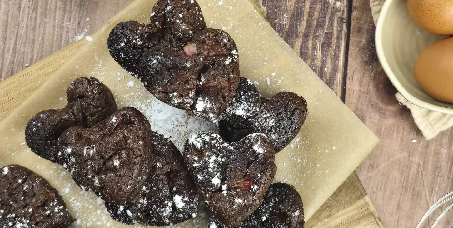 Moelleux au chocolat et à la fraise