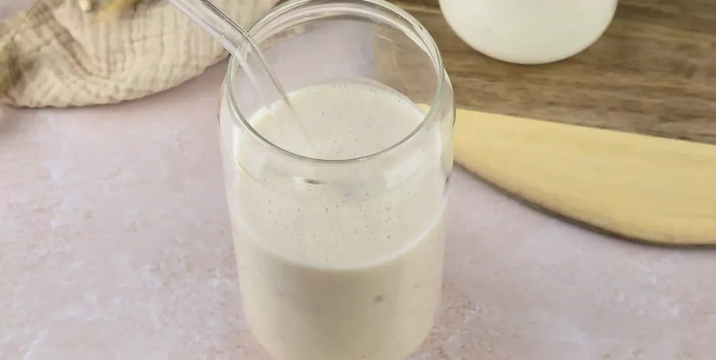 Smoothie peche et miel au Lait Ribot