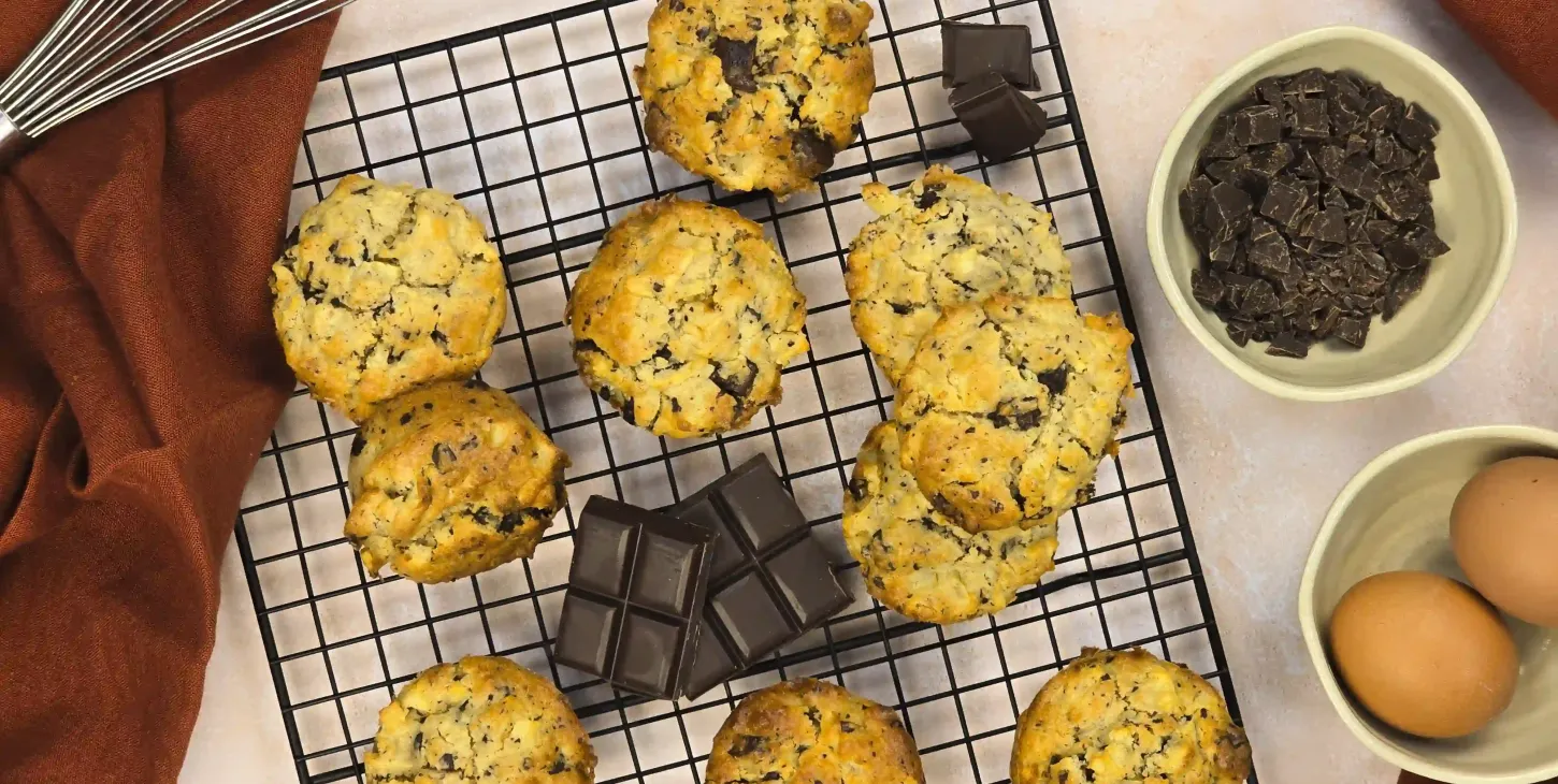 Muffins pomme et chocolat