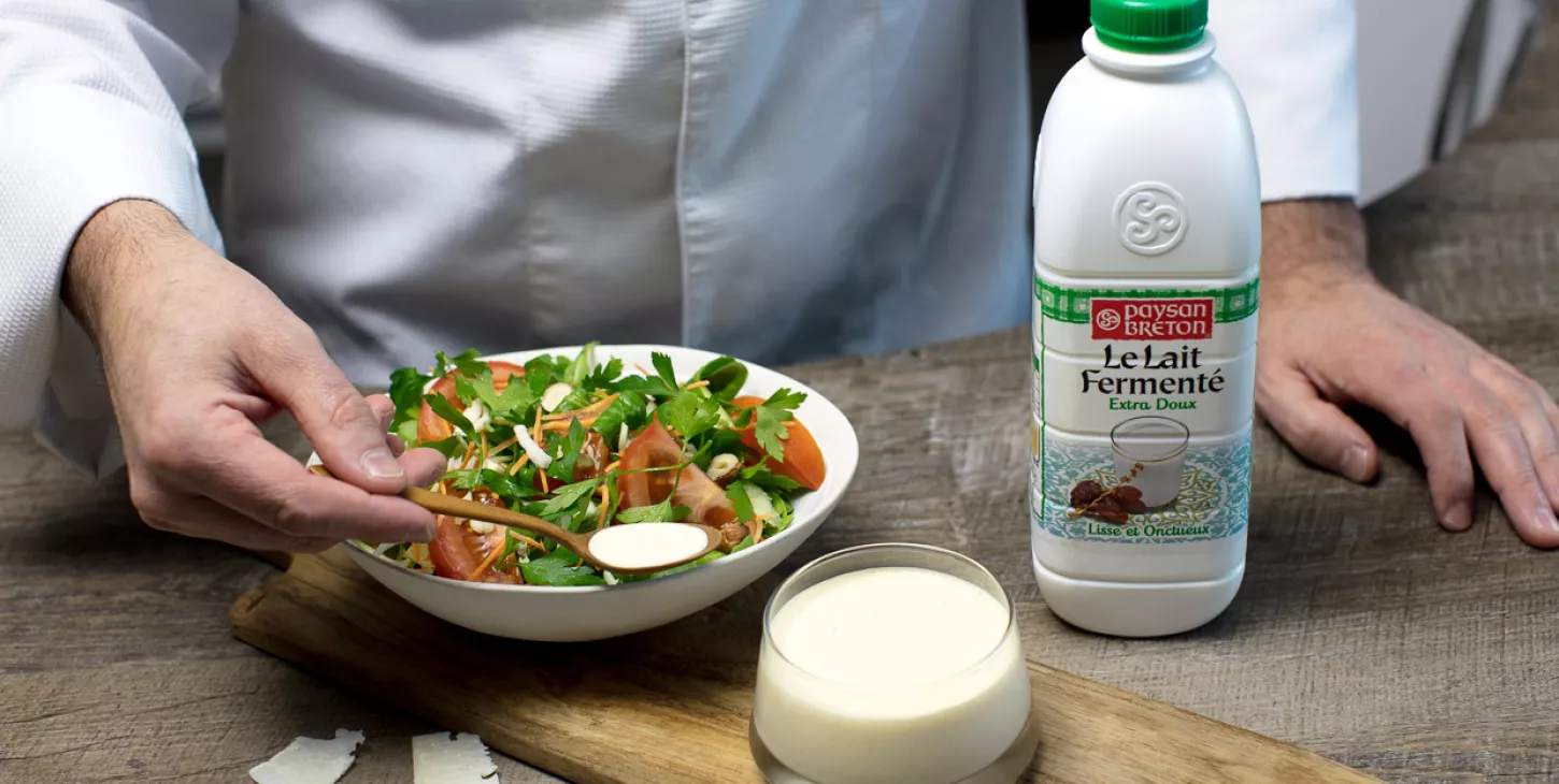 Comment réaliser une sauce salade légère avec du Lait Fermenté ?